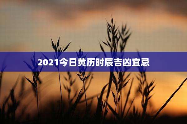 2021今日黄历时辰吉凶宜忌