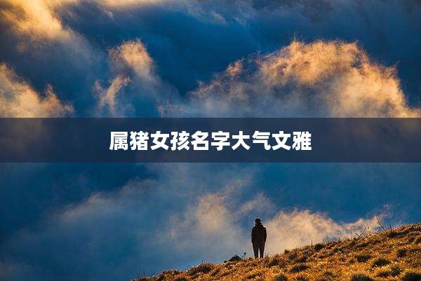 属猪女孩名字大气文雅