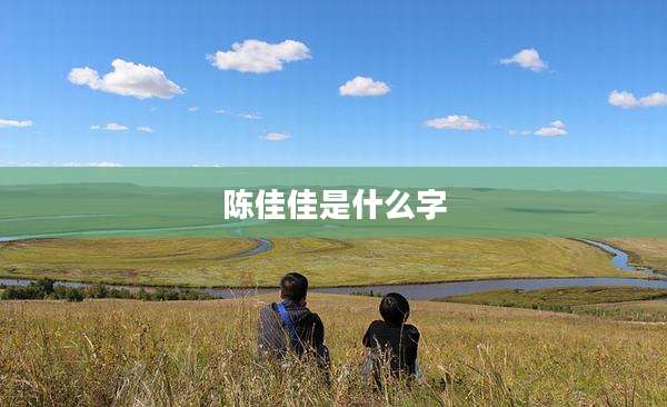 陈佳佳是什么字