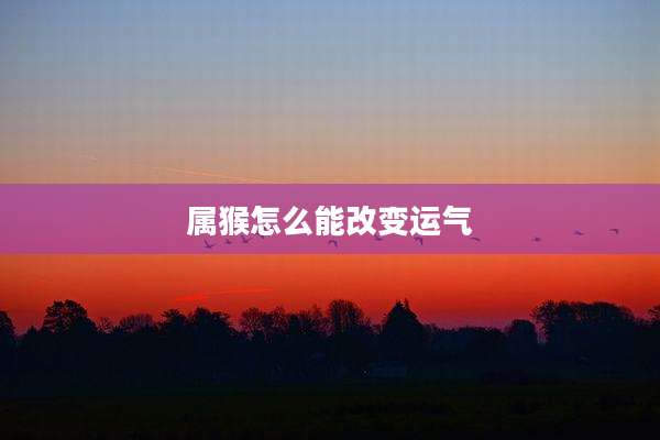 属猴怎么能改变运气