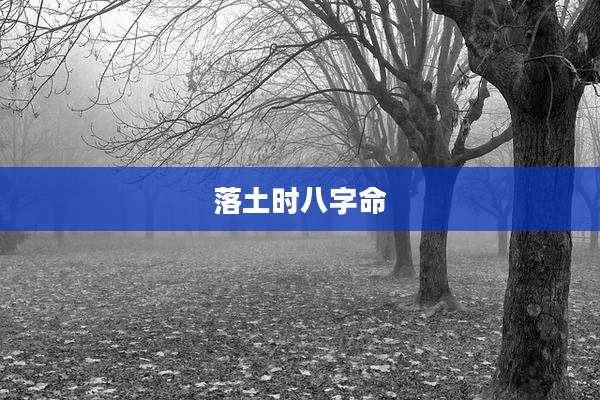 落土时八字命