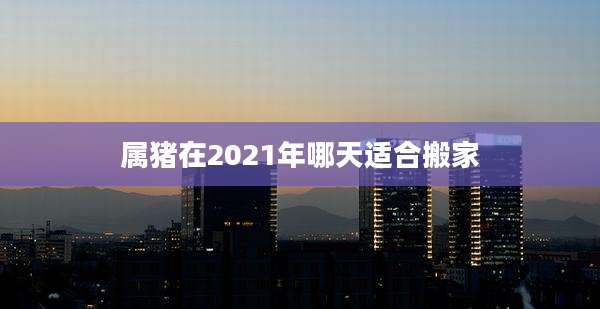 属猪在2021年哪天适合搬家