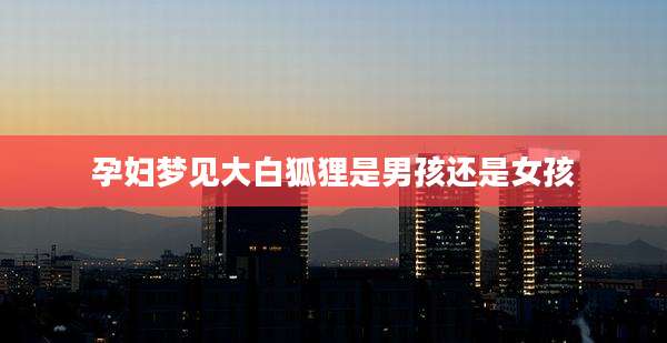孕妇梦见大白狐狸是男孩还是女孩