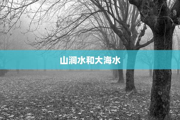 山涧水和大海水