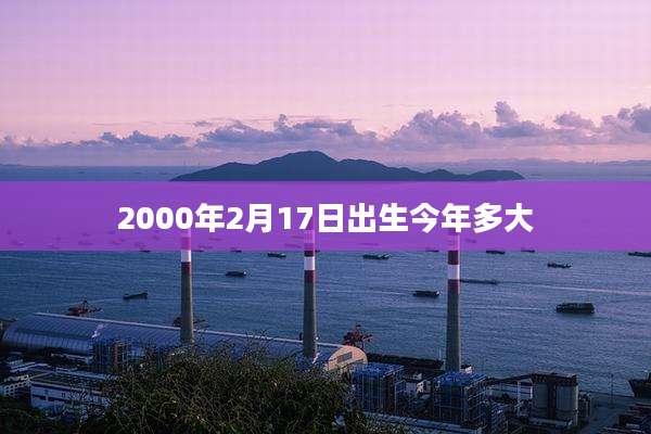2000年2月17日出生今年多大