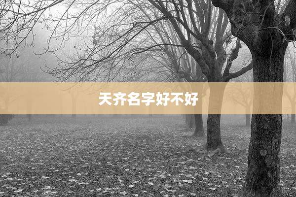 天齐名字好不好