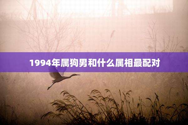 1994年属狗男和什么属相最配对