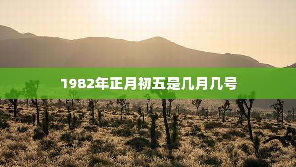 1982年正月初五是几月几号