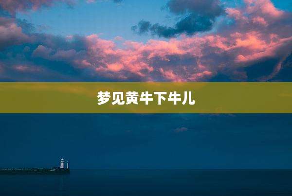 梦见黄牛下牛儿