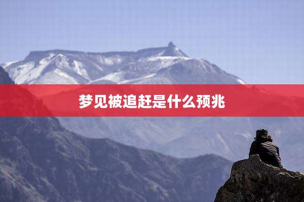 梦见被追赶是什么预兆