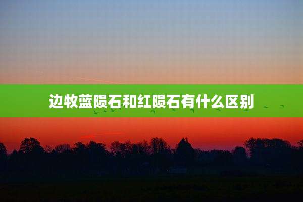 边牧蓝陨石和红陨石有什么区别