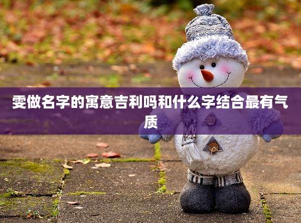 雯做名字的寓意吉利吗和什么字结合最有气质