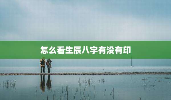 怎么看生辰八字有没有印
