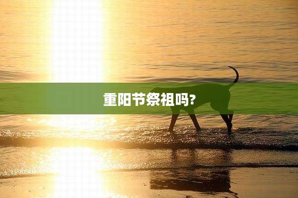 重阳节祭祖吗?