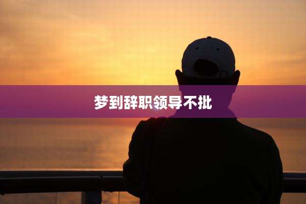梦到辞职领导不批
