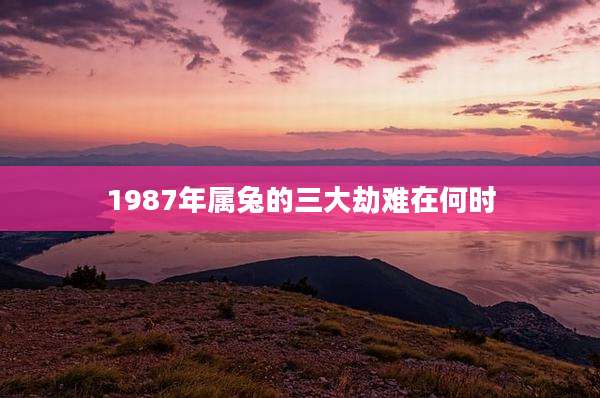 1987年属兔的三大劫难在何时