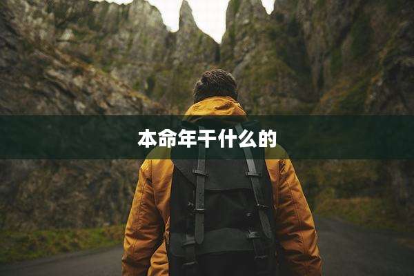 本命年干什么的