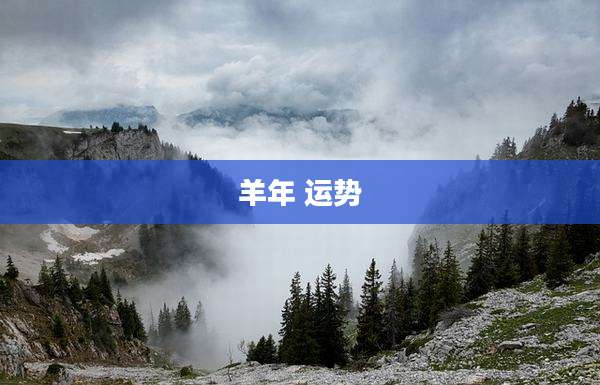 羊年 运势