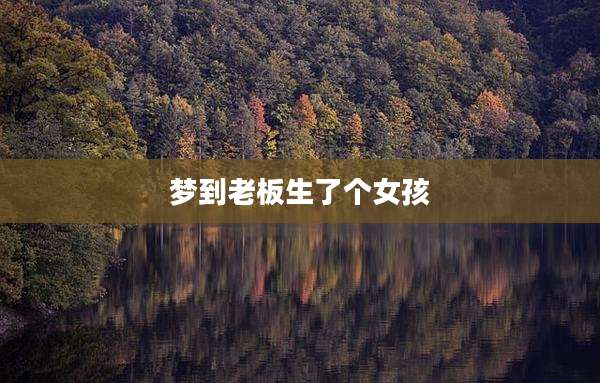 梦到老板生了个女孩