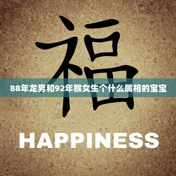 88年龙男和92年猴女生个什么属相的宝宝