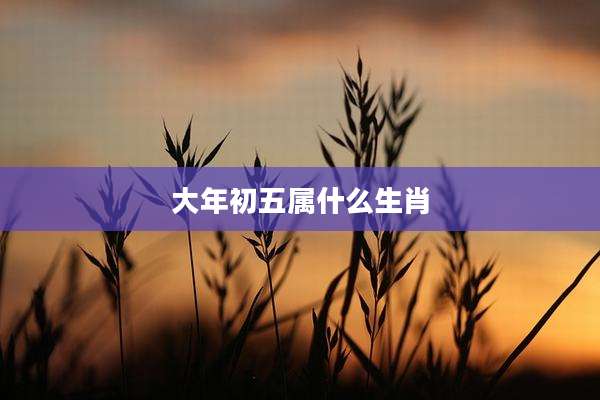 大年初五属什么生肖
