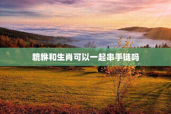貔貅和生肖可以一起串手链吗
