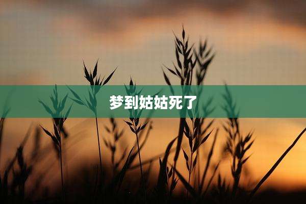 梦到姑姑死了