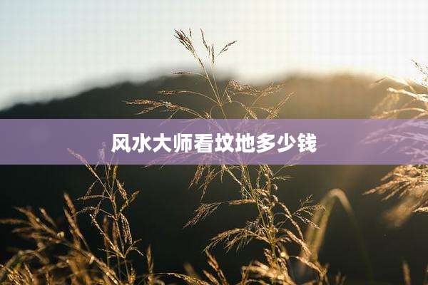 风水大师看坟地多少钱