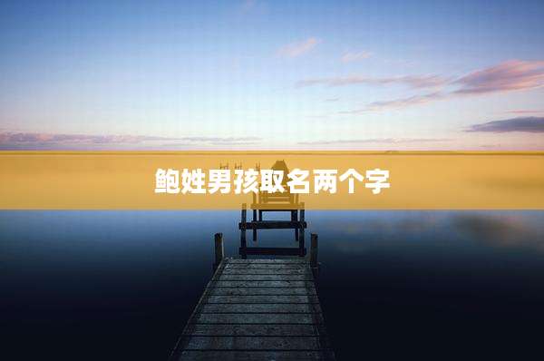 鲍姓男孩取名两个字