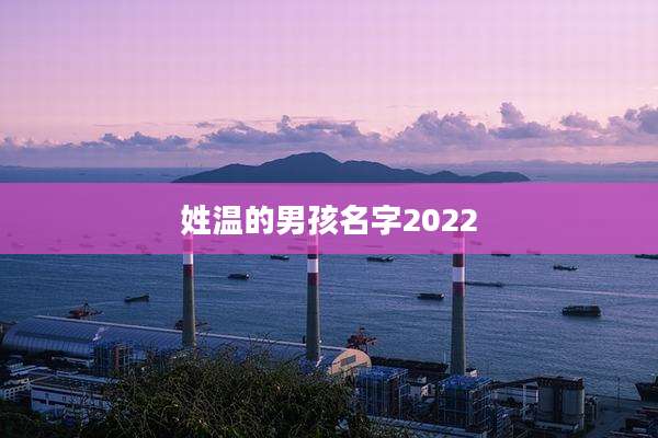 姓温的男孩名字2022