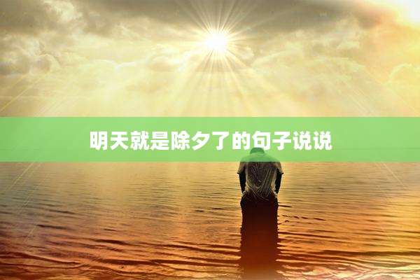 明天就是除夕了的句子说说