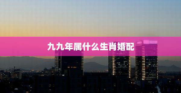九九年属什么生肖婚配