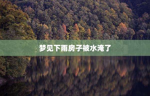 梦见下雨房子被水淹了