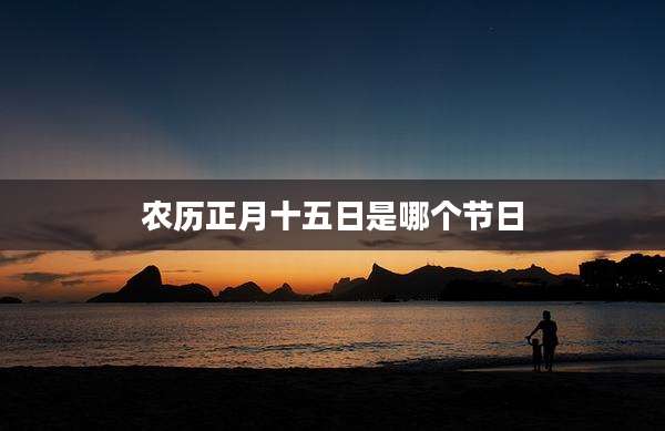 农历正月十五日是哪个节日