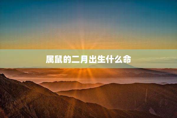 属鼠的二月出生什么命