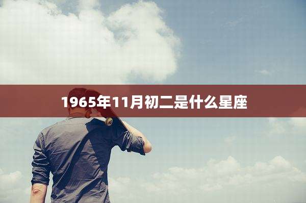 1965年11月初二是什么星座