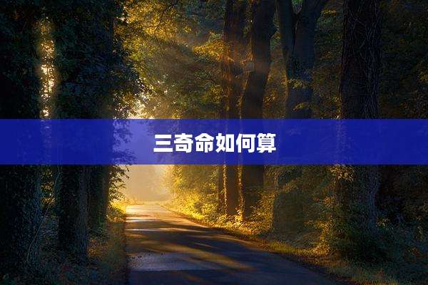 三奇命如何算
