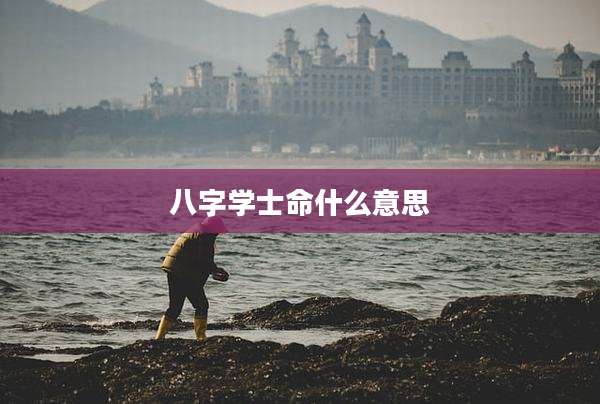 八字学士命什么意思