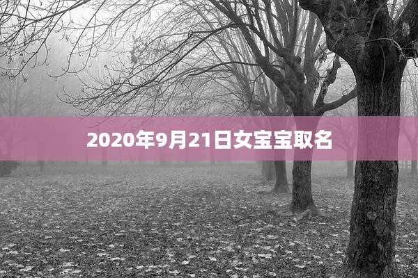 2020年9月21日女宝宝取名