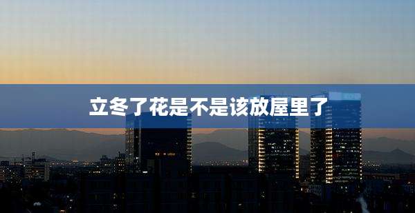 立冬了花是不是该放屋里了