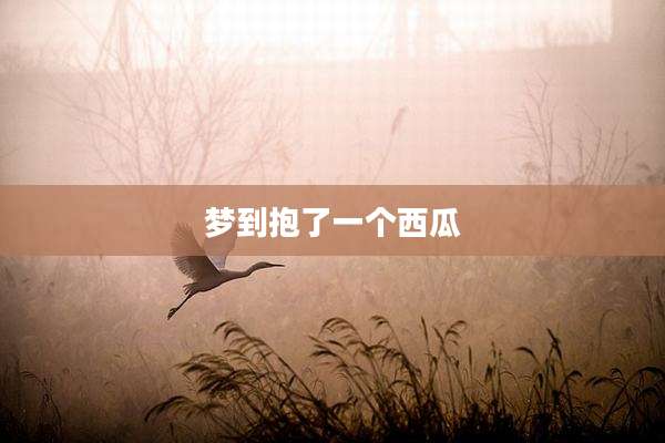 梦到抱了一个西瓜