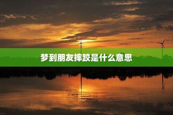 梦到朋友摔跤是什么意思