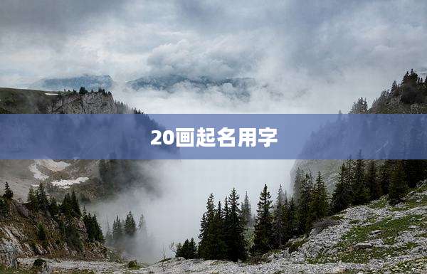 20画起名用字