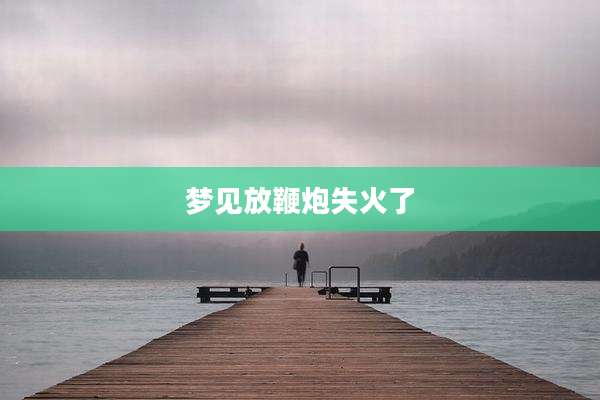 梦见放鞭炮失火了