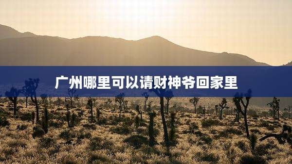 广州哪里可以请财神爷回家里