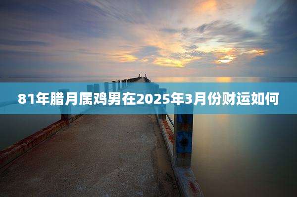 81年腊月属鸡男在2025年3月份财运如何