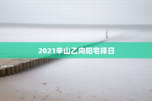 2021辛山乙向阳宅择日