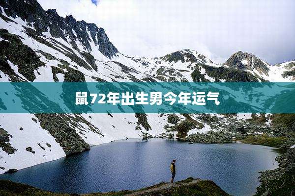 鼠72年出生男今年运气