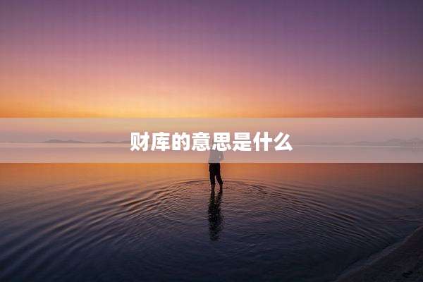 财库的意思是什么