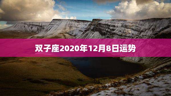 双子座2020年12月8日运势